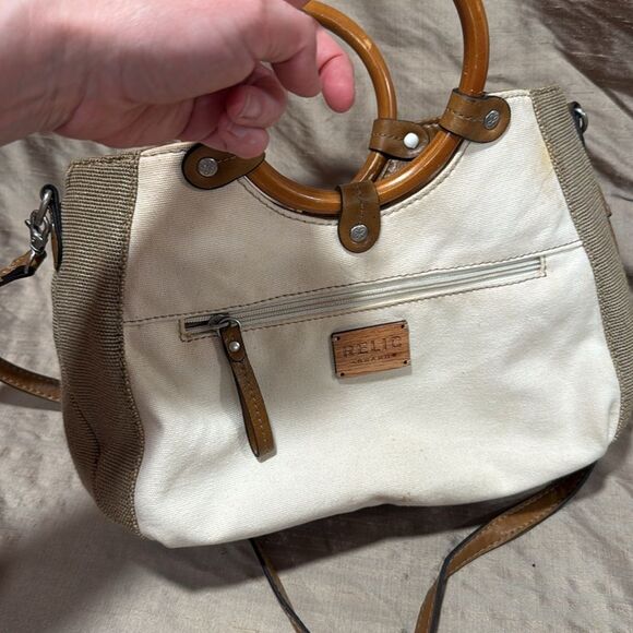 Felix Brand Tropical Patchwork Wooden Handle Bag - Picture 4 of 7